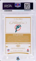 2021 Dan Marino PSA 9 10 Flawless Patch Auto Sapphire #PADMA 9/10