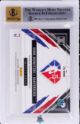 2021 Dirk Nowitzki BGS 9 10 Impeccable NBA 75th Anniversary #75DNK 9/25