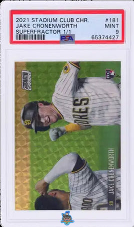 2021 Jake Cronenworth PSA 9 Topps Stadium Club Chrome Superfractor #181 1/1