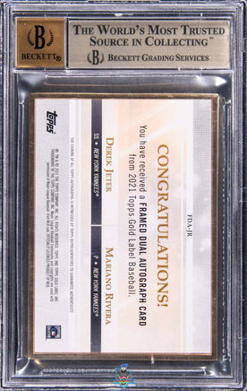 2021 Jeter Rivera BGS 9.5 10 Topps Gold Label Dual Frame Auto #FDAJR 4/10