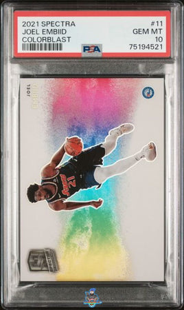 2021 Joel Embiid PSA 10 Spectra Color Blast #11