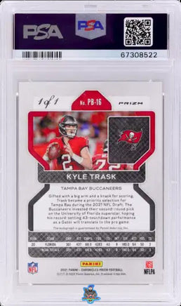 2021 Kyle Trask PSA 9 10 Chronicles Rke Przm Blk Signature Blk Finite #PB16 1/1