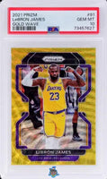 2021 LeBron James PSA 10 Prizm Gold Wave #91 7/10