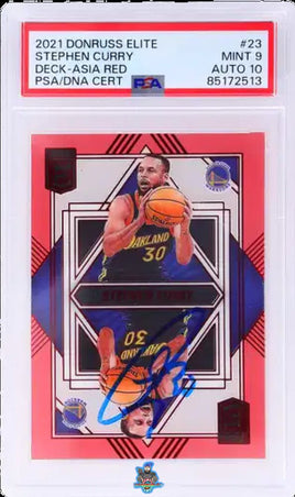 2021 Stephen Curry PSA 9 10 Donruss Elite Deck Asia Red #23