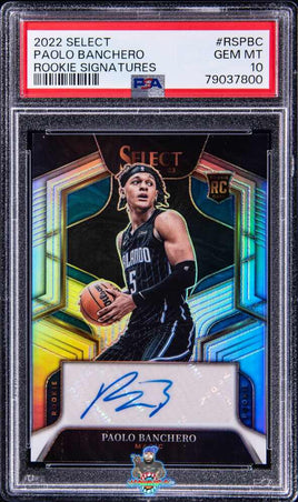 2022-23 Panini Select Rookie Signatures #RSPBC Paolo Banchero Signed Rookie Card 71 of 249 - PSA 10 79037800