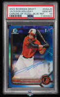 2022 Bowman Draft Jackson Holliday Chrome Draft Picks Auto Blue Refractor Auto #CDA-JH 24 of 150 PSA 10 71605624