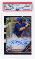 2022 Brett Baty PSA 10 Bowman Chrome Drft Pros Auto Black Refractor #CDABB /75