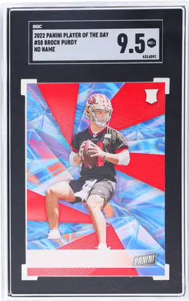 2022 Brock Purdy SGC 9.5 Panini Player of the Day No Names #58