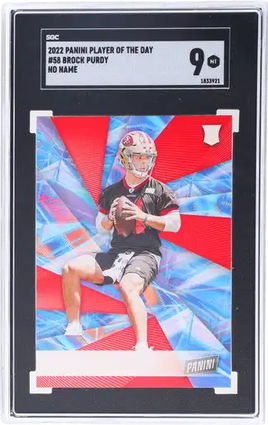 2022 Brock Purdy SGC 9 Panini Player of the Day No Names #58