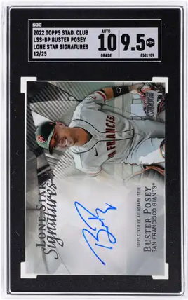 2022 Buster Posey SGC 9.5 10 Topps Stad Lone Star Auto #LSSBP /25