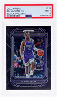 2022 De'Aaron Fox PSA 9 Prizm Black Prizm #118 /1