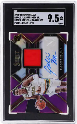 2022 Jabari Smith Jr. SGC 9.5 Select Rookie Jersey Auto Purple Prizm #2 /99