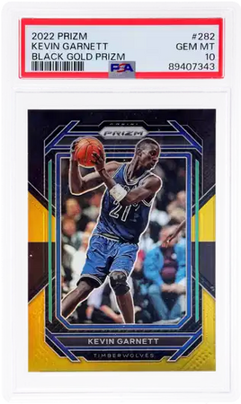 2022 Kevin Garnett PSA 10 Prizm Black Gold Prizm #282 /5