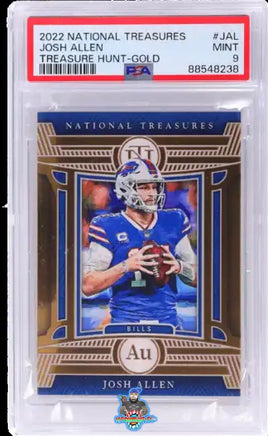 2022 Josh Allen PSA 9 National Treasures Treasure Hunt Gold #1 /10