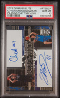 2022 Panini Donruss Elite Chet Holmgren Dirk Nowitzki Passing the Torch Auto #PT-SDCH PSA 10 93340356