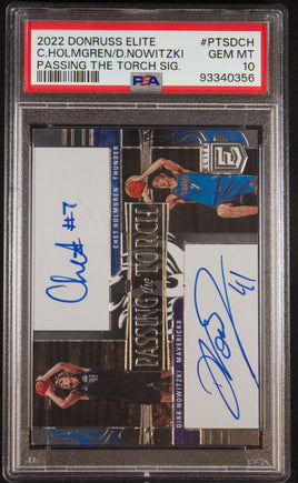 2022 Holmgren, Nowitzki PSA 10 Donruss Elite Elite Rookie Dual Auto #PTSDCH