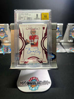 2022 Panini Flawless Brock Purdy Rookie Debut Signatures Ruby #RDS-PB #10 of 15 BGS 8 Auto 10 0016947645