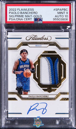 2022 Panini Flawless Paolo Banchero Rookie Patch Auto #SPA-PBC 3 of 10 PSA 9 Auto 10 95503806