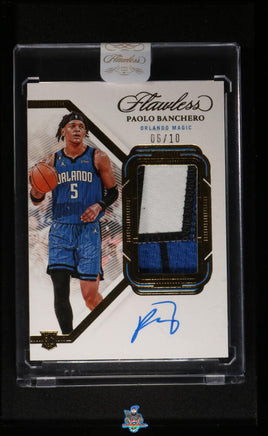 2022 Panini Flawless Paolo Banchero Vertical Patch Auto Gold #VPA-PBC 6 of 10 UG