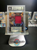 2022 Panini Select Brock Purdy Jumbo Rookie Signature Swatch Prizm Copper #JRS-BP BGS 9 0016947646