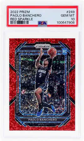 2022 Paolo Banchero PSA 10 Prizm Red Sparkle #249