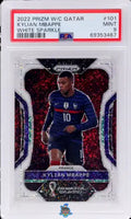 2022 Kylian Mbappe PSA 9 Prizm W/C White Sparkle #101 69353467