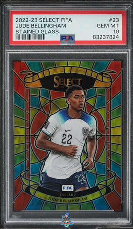 2022 Jude Bellingham PSA 10 Select FIFA Stained Glass #23 83237824