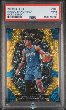 2022 Paolo Banchero PSA 9 Select Gold Disco #169 /10