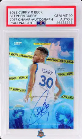 2022 Stephen Curry PSA 10 9 Tyson Beck 2017 Champ Auto #NA 6/30