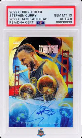 2022 Stephen Curry PSA 10 9 Tyson Beck 2022 Champ Auto Artist Proof #NA 3/22