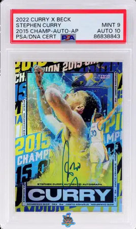 2022 Stephen Curry PSA 9 10 Tyson Beck 2015 Champ Auto Artist Proof #NA 3/22