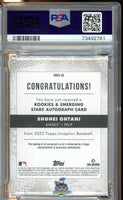 2022 Topps Inception Shohei Ohtani RKE Emerging Stars Auto #BRESSO 31 of 75 PSA 10 Auto 10 73492761