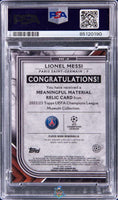 2022 Lionel Messi PSA 8 Topps Museum UCL Meaningful Mat Emerald #MMRLM /1