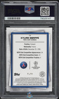 2022 Kylian Mbappe PSA 10 Topps Superstars Sheer Perfection Super #134 /1