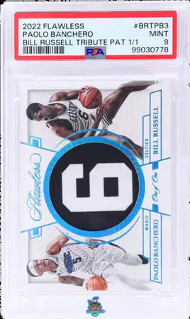 2022 Banchero Russell PSA 9 Flawless Bill Russell Tribute Patch #BRTPB3 1/1