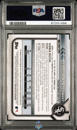 2022 Colson Montgomery PSA 9 Bowman Chrome Pros Auto Red Lava #CPACMY 4/5