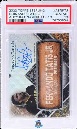 2022 Fernando Tatis Jr. PSA 10 Topps Sterling Auto Bat Nameplate #ABNFTJ 1/1