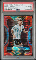 2022 Lionel Messi PSA 10 Prizm WC Red Breakaway #7 33/99