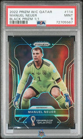 2022 Manuel Neuer PSA 9 Prizm WC Black Prizm #114 1/1