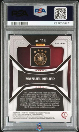 2022 Manuel Neuer PSA 9 Prizm WC Black Prizm #114 1/1