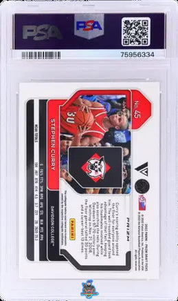 2022 Stephen Curry PSA 9 10 Draft Picks Variation Venom Prizm #45