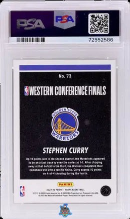 2022 Stephen Curry PSA 9 10 Hoops Road to the Finals #73 5/499
