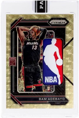 2023 Bam Adebayo Raw Prizm Blockchain Logoman #NBLBA /1