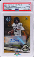 2023 Shedeur Sanders PSA 9 Bowman U Chrome Autograpg Gold Refractor #16 /50