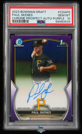 2023 Bowman Draft Paul Skenes Chrome Prospect Auto Purple #CDA-PS 68 of 250 PSA 10 89960639