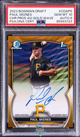 2023 Bowman Draft Paul Skenes Chrome Prospect Auto Gold #CDA-PS 48 of 50 PSA 10 85993723