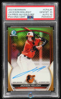 2023 Jackson Holliday PSA 10 10 Bowman Chrome Pros Auto Gold Refractor /50