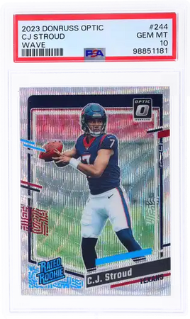 2023 CJ Stroud PSA 10 Donruss Optic Wave #244 /300