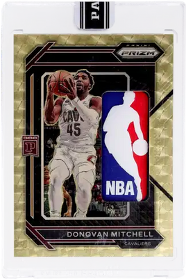 2023 Donovan Mitchell Raw Prizm Blockchain Logoman #NBLDM /1