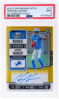 2023 Hendon Hooker PSA 9 Contenders Optic Auto Gold #111 /10